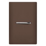Conjunto Interruptor Simples Horizontal  - Novara Especiais Marrom Fosco